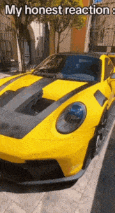 My Honest Reaction Yellow Car GIF - My Honest Reaction Yellow Car Goofy GIFs