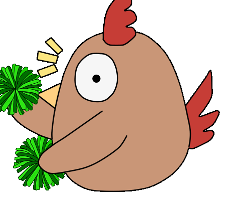 Pom Pom Dumb Chicken Sticker - Pom Pom Dumb Chicken Dum Dum Stickers