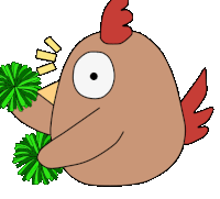 Pom Pom Dumb Chicken Sticker - Pom Pom Dumb Chicken Dum Dum Stickers