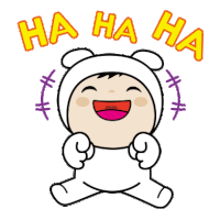 Haha Baby Sticker - Haha Baby Laughing Hard Stickers
