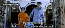 I May Be A Bachelor,But I Can Offer Some Tender.Coconut..Gif GIF - I May Be A Bachelor But I Can Offer Some Tender.Coconut. Kandukondain Kandukondain GIFs
