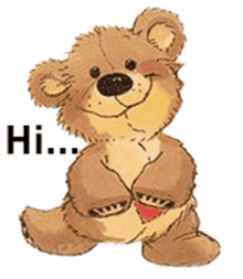 hi teddy bear sweet wave hello