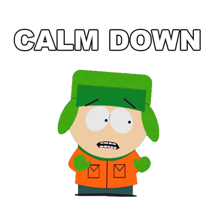 Clam Down Kyle Broflovski Sticker - Clam Down Kyle Broflovski South Park Stickers
