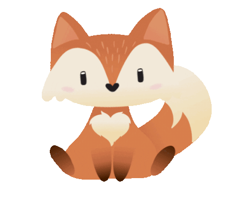 Fox Heart Sticker - Fox Heart Stickers