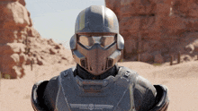 a soldier with a skull on his helmet