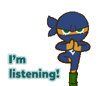 Im Listening Listening To You Sticker - Im Listening Listening To You Zen Stickers