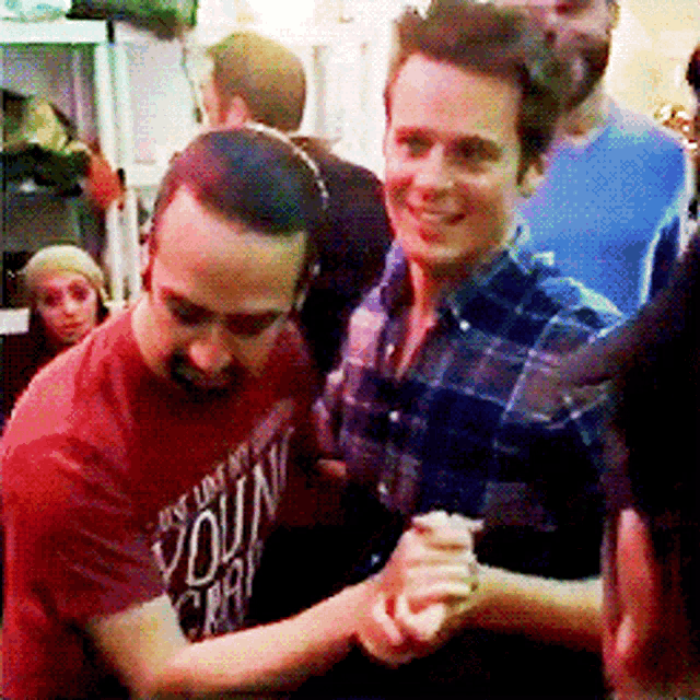 Lin manuel miranda outlet and jonathan groff