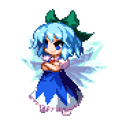 Cirno Flying Sticker - Cirno Flying Floating Stickers