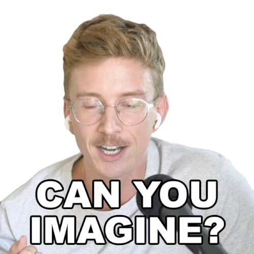 Can You Imagine Tyler Oakley Sticker - Can You Imagine Tyler Oakley Picture It In Your Head Stickers