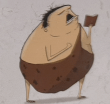 a cartoon of a man reading a book
