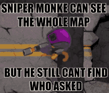 Sniper Monke Sniper GIF - Sniper Monke Sniper Who Asked GIFs