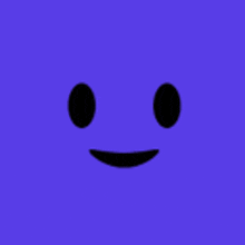 a black smiley face on a blue background .