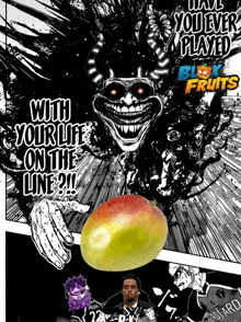 a black and white drawing of a clown with the words " with your life on the line "