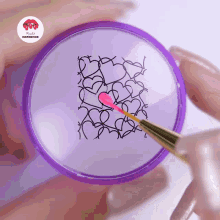 a purple container with a pink heart on it and the words rude inspiration on the bottom