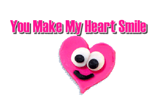 You Make My Heart Smile Pink Hearts Sticker - You Make My Heart Smile Pink Hearts Heart Face Stickers