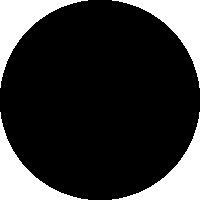 a pixelated image of a black circle with a white border