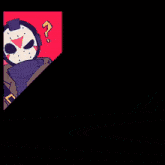 a cartoon drawing of jason voorhees and roblox characters