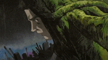 a cartoon drawing of a man with a shocked look on his face
