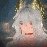 a girl with long white hair and horns says zani hmm okay