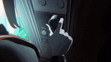 a person is pressing a button with their thumb