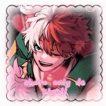 a picture of a person with the words shoto only de kigu