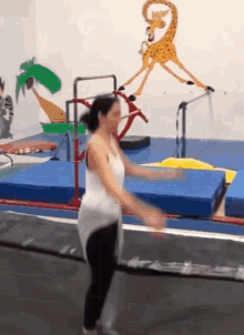 jumping funny uncoordinated trampoline flip