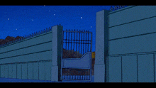a woman in a pink dress is standing in front of a gate