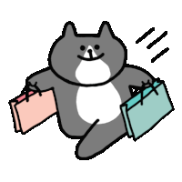 Cat Shopping Sticker