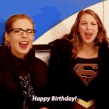 Happy Birthday Emily Bett Rickards GIF - Happy Birthday Emily Bett Rickards Melissa Benoist GIFs
