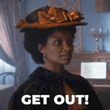 Get Out Cassiopeia Bright GIF - Get Out Cassiopeia Bright Murdoch Mysteries GIFs