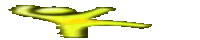 a pixel art drawing of a yellow object with the letter s on it