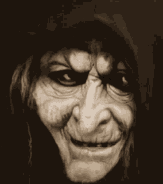 creepy old lady gif