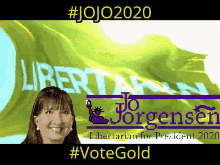 Jo Jorgensen Vote Gold GIF