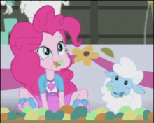 Pinkie Pie Chewing GIF