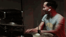 Drumming Dillon Forret GIF - Drumming Dillon Forret Like Pacific GIFs