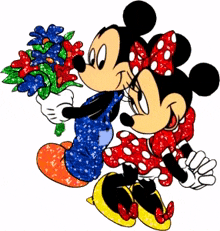 mickey mouse minnie mouse mickey and minnie flowers