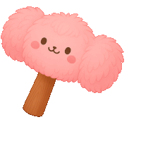 a cartoon drawing of cotton candy with the word bonk written above it