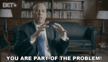 You Are Part Of The Problem Cory Booker GIF - You Are Part Of The Problem Cory Booker Smoke GIFs