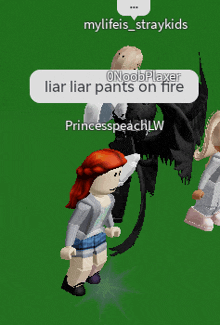a screenshot of a video game that says liar liar pants on fire by princesspeachjw