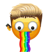 emoji phone rainbow take a picture