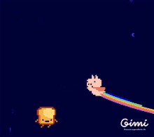 Flying Pig Pixel Art Pig GIF