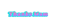 a blue and pink graphic that says thanks man