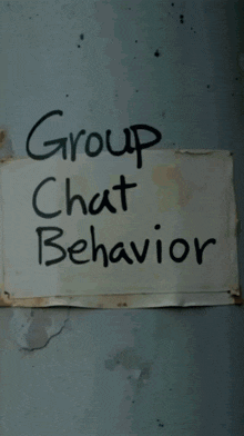 group chat behavior is written on a glass