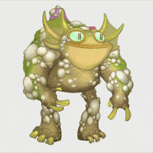 a frog with a party hat on its head is covered in bubbles