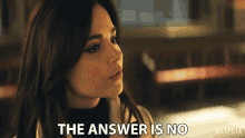 The Answer Is No Johanna Constantine GIF - The Answer Is No Johanna Constantine Jenna Coleman GIFs
