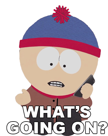 Whats Going On Stan Marsh South Park Sticker - Whats Going On Stan Marsh South Park Season21ep03holiday Special Stickers
