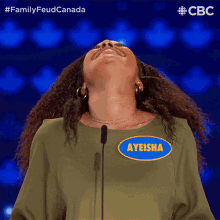 Look Up Ayeisha GIF - Look Up Ayeisha Family Feud Canada GIFs