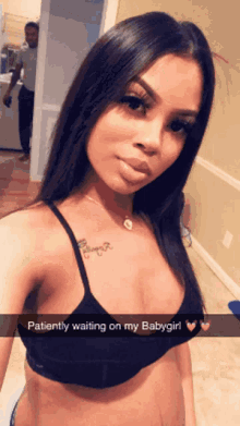 Pregnant Patiently Waiting On My Baby Girl GIF