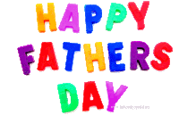 colorful letters spell out happy fathers day