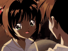 a man and a girl are looking at each other